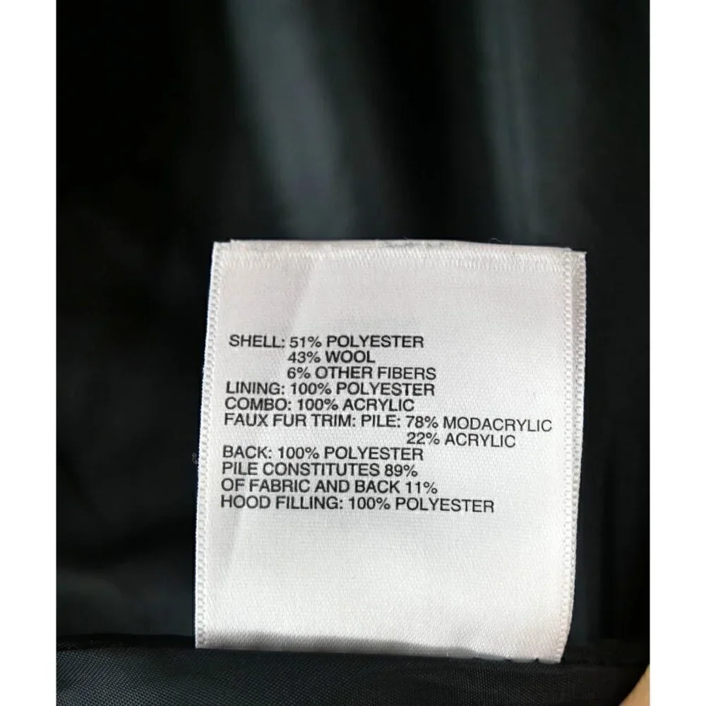 NWOT Laundry By Design Black‎ and White Tweed Overcoat XL